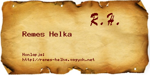 Remes Helka névjegykártya